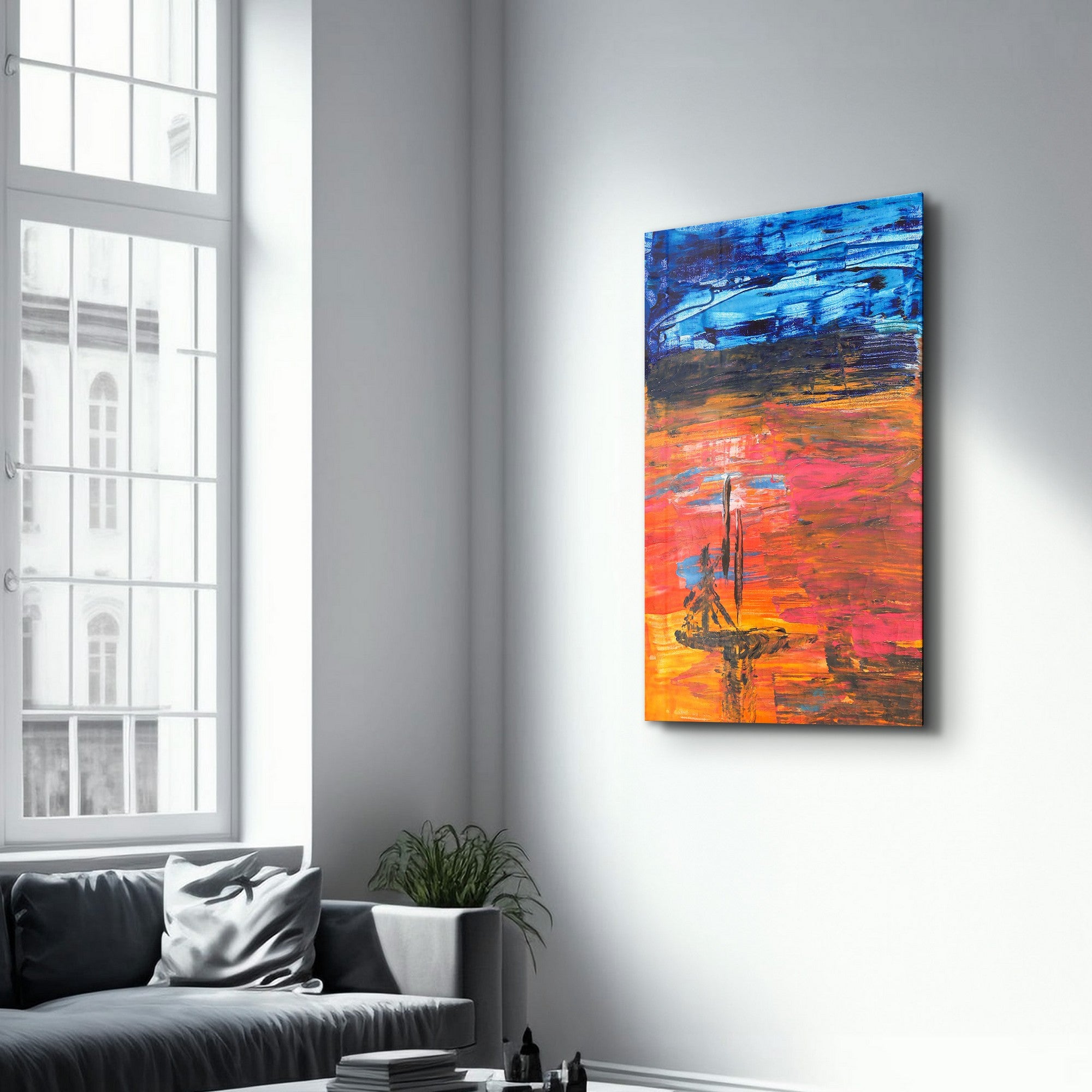 Quadro Decorativo em Vidro Temperado Multicolor 35x55cm - Impressão UV de Alta Qualidade