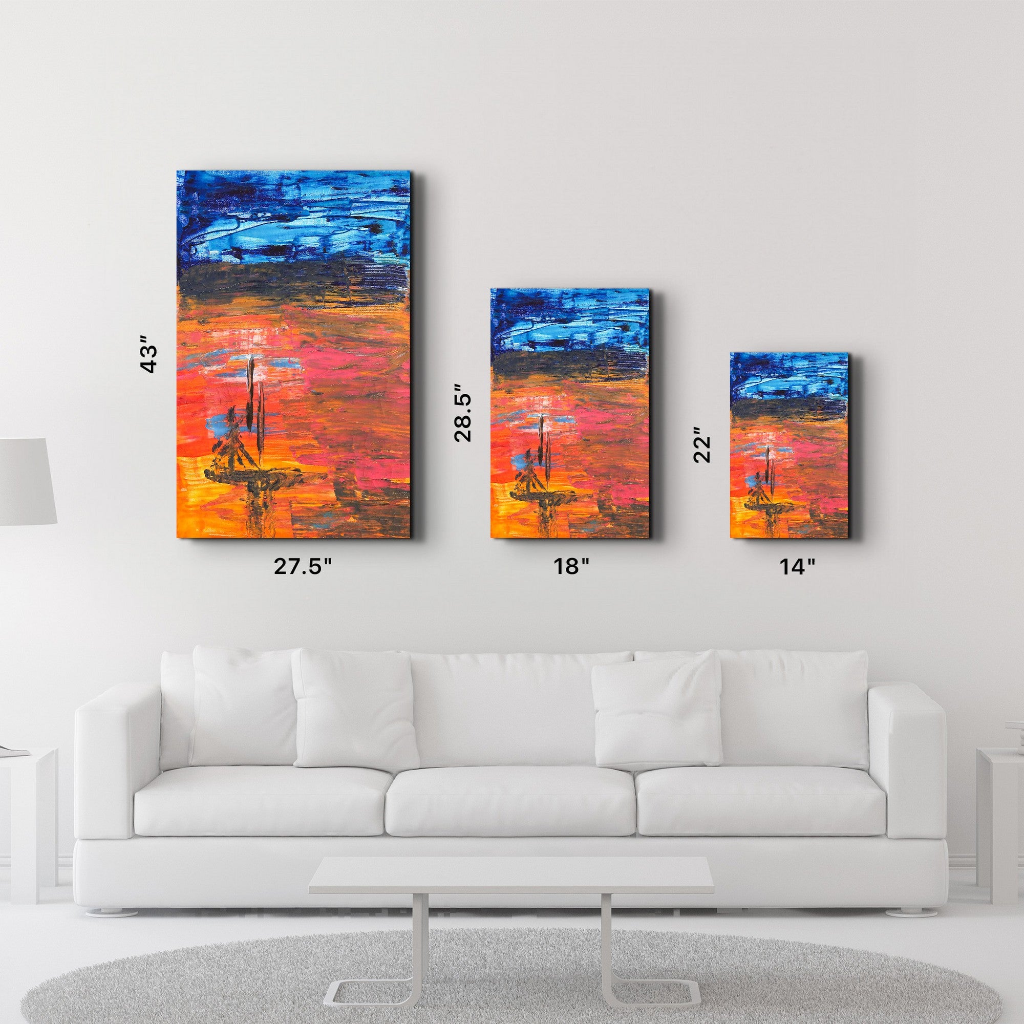 Quadro Decorativo em Vidro Temperado Multicolor 35x55cm - Impressão UV de Alta Qualidade