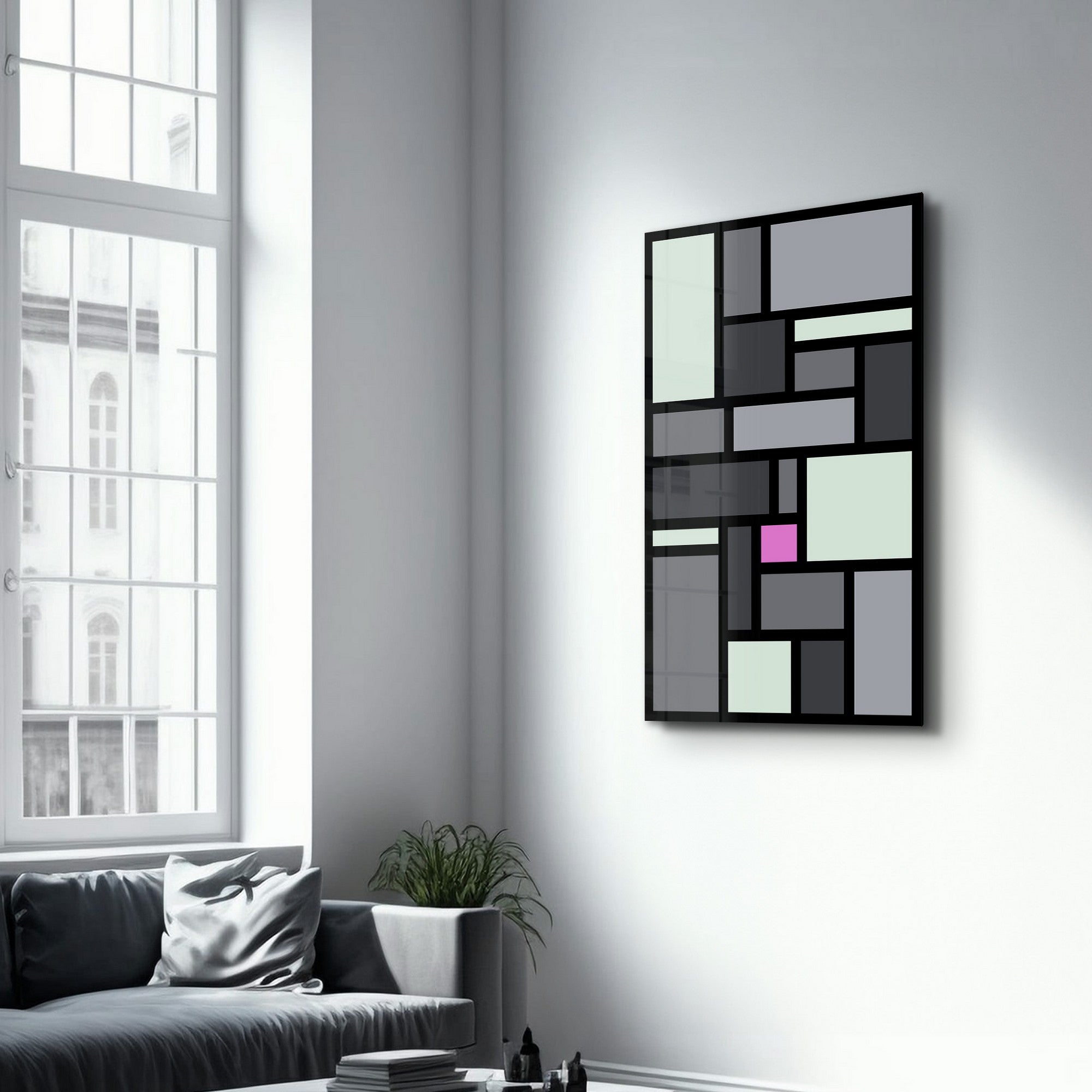 Quadro Decorativo em Vidro Temperado Multicolor 35x55cm - Impressão UV de Alta Qualidade