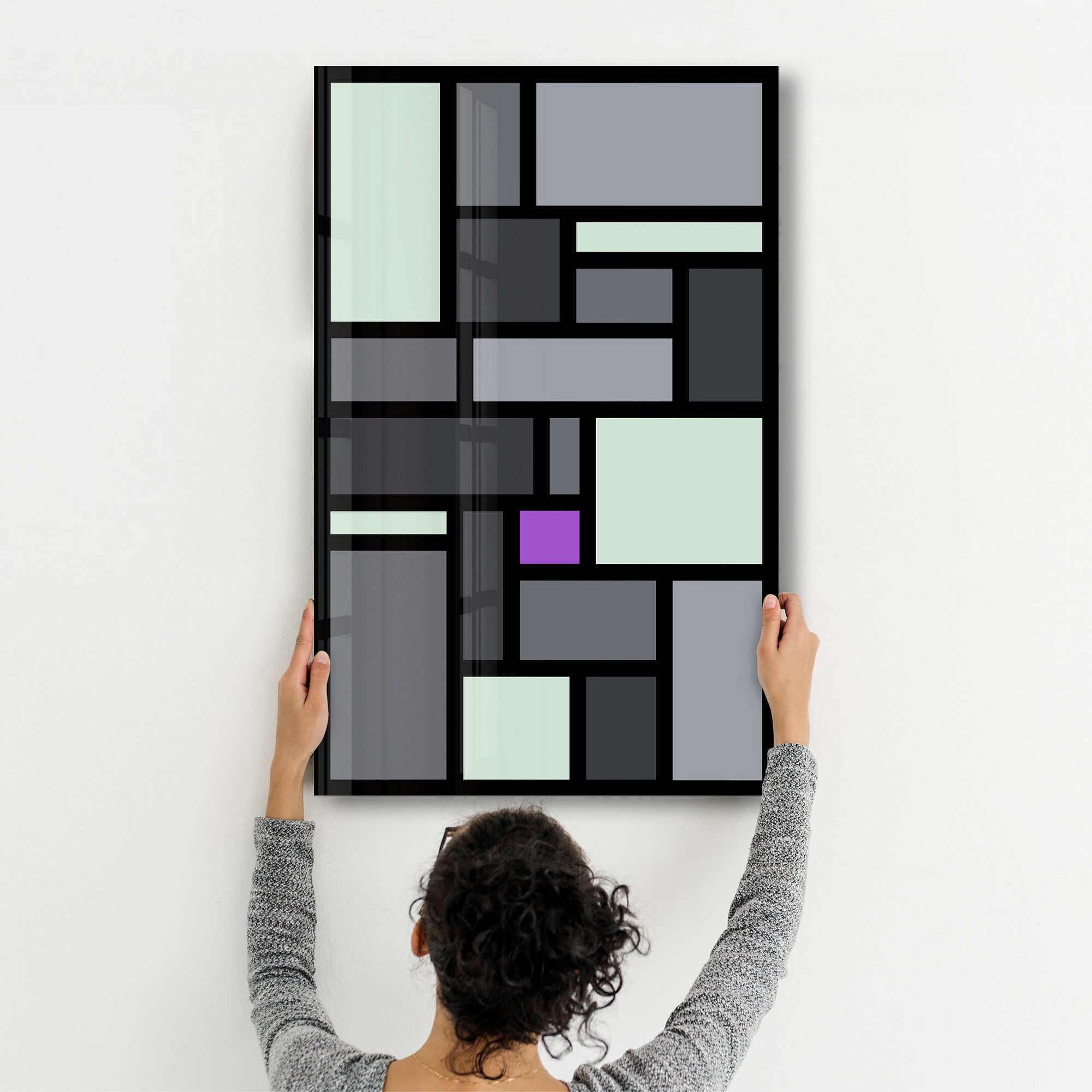 Quadro Decorativo em Vidro Temperado Multicolor 35x55cm - Impressão UV de Alta Qualidade