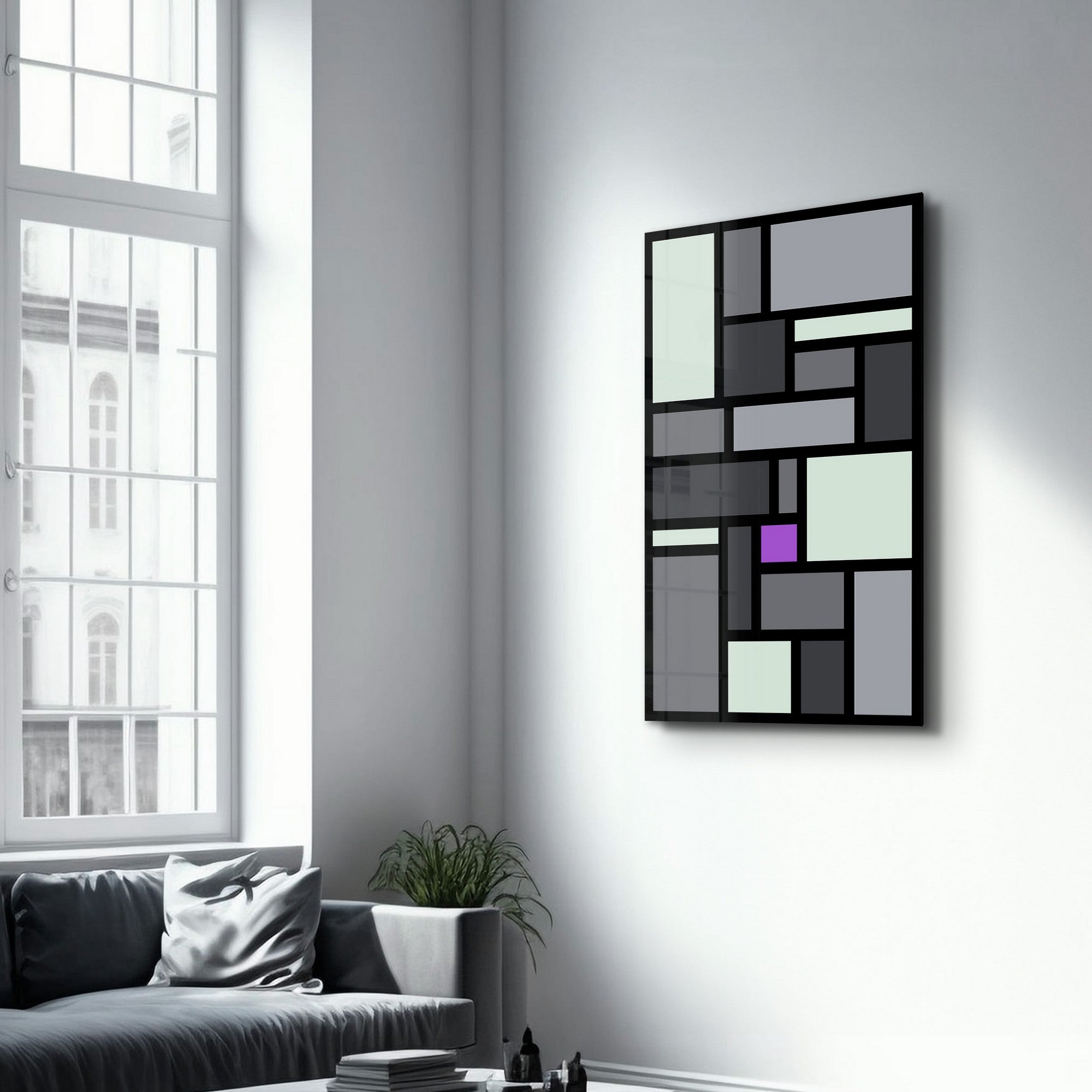 Quadro Decorativo em Vidro Temperado Multicolor 35x55cm - Impressão UV de Alta Qualidade