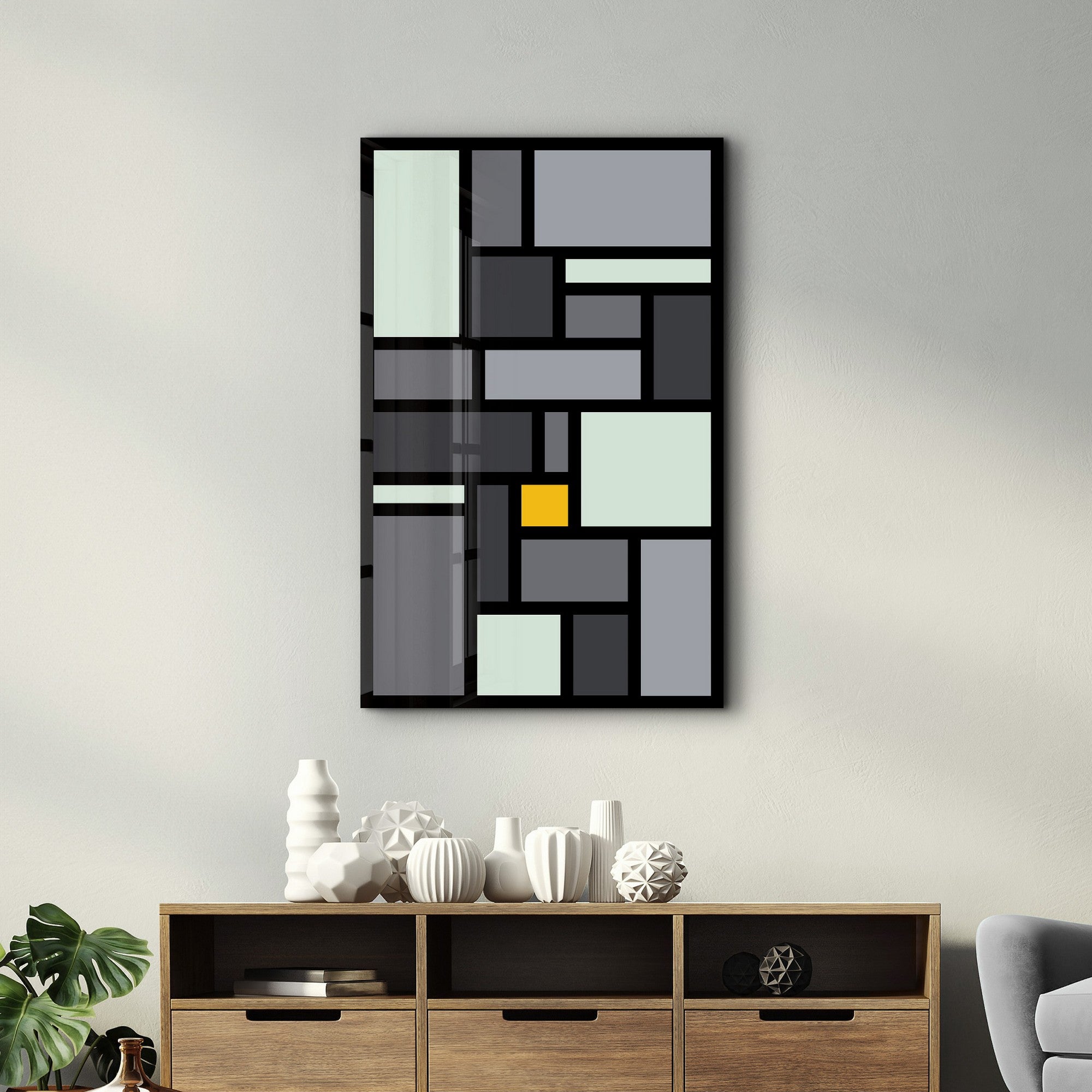 Quadro Decorativo em Vidro Temperado Multicolor 35x55cm - Impressão UV de Alta Qualidade