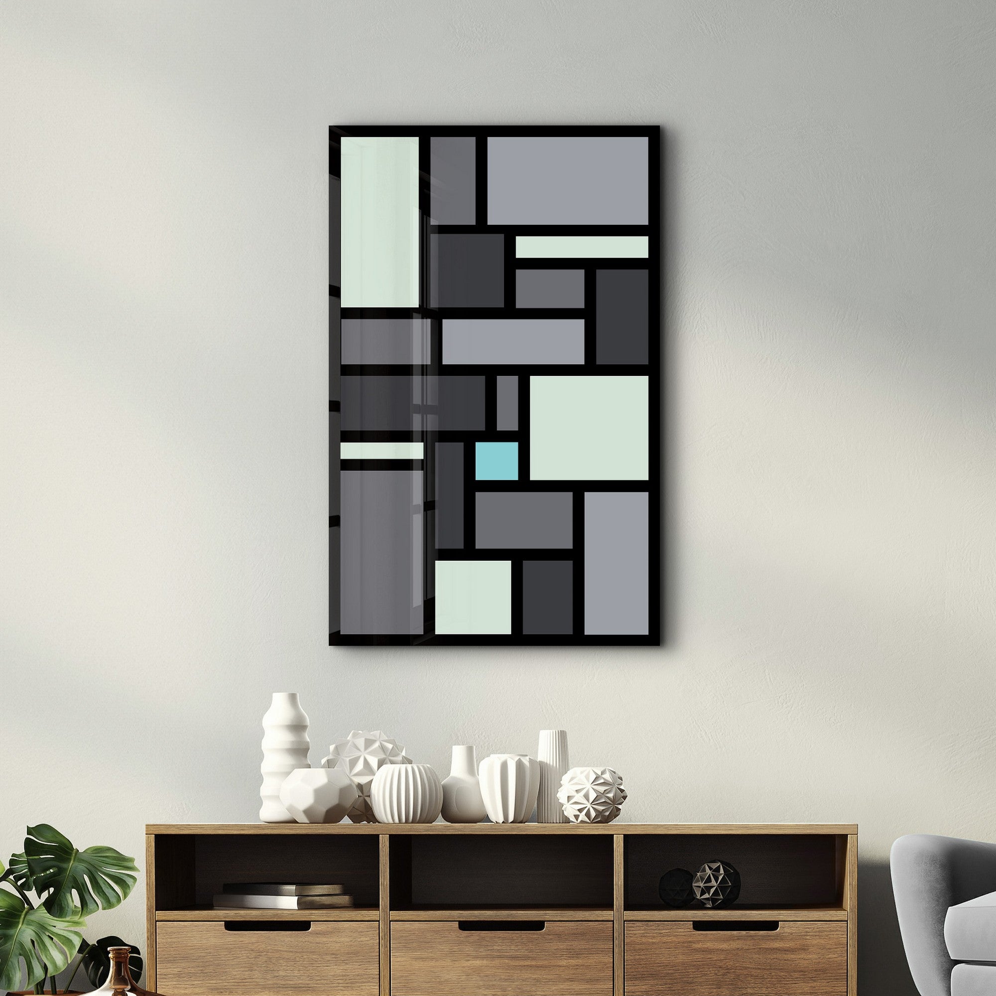 Quadro Decorativo em Vidro Temperado Multicolor 35x55cm - Impressão UV de Alta Qualidade