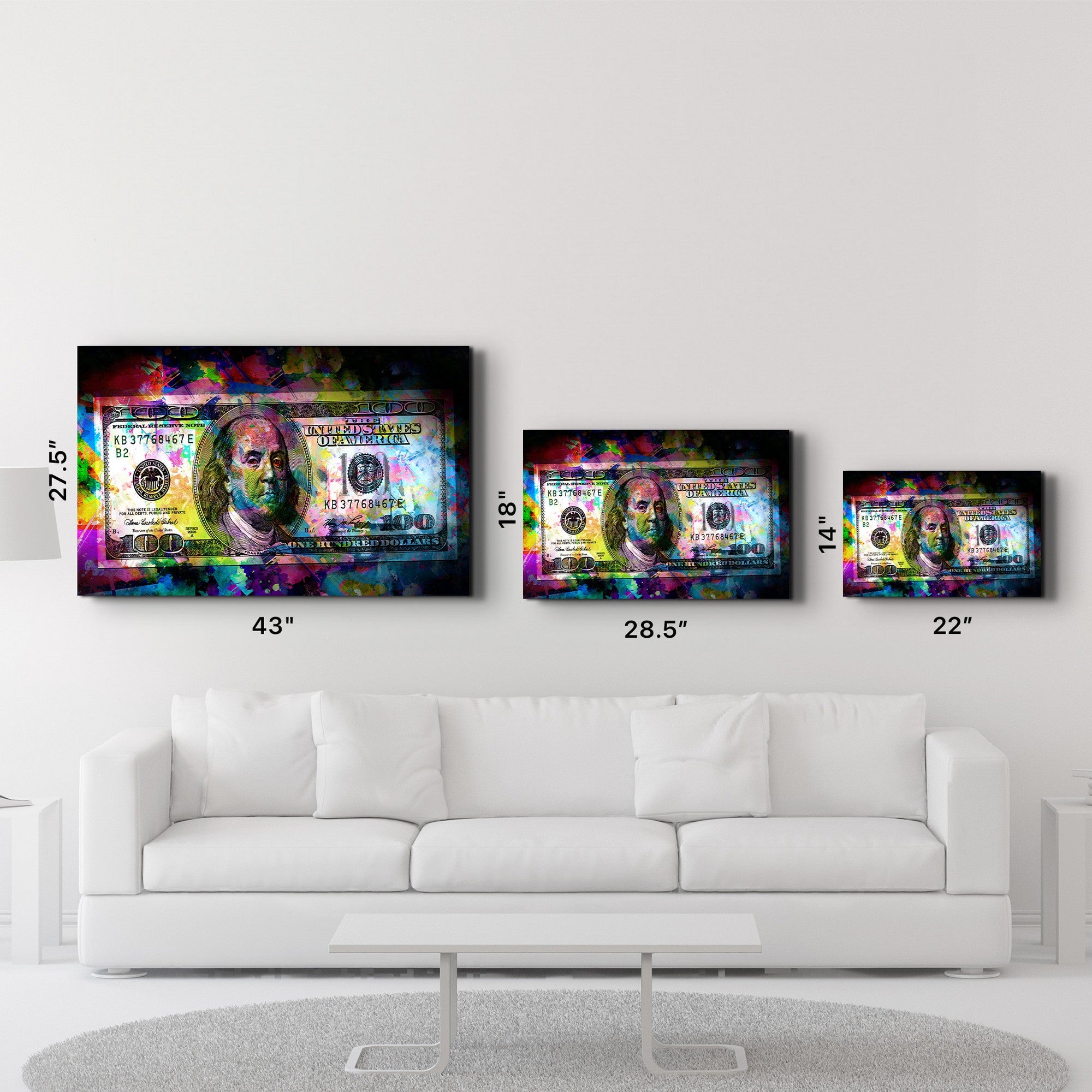 Quadro Decorativo em Vidro Temperado VFT-3030 Multicolor 35x55cm - Impressão UV de Alta Qualidade