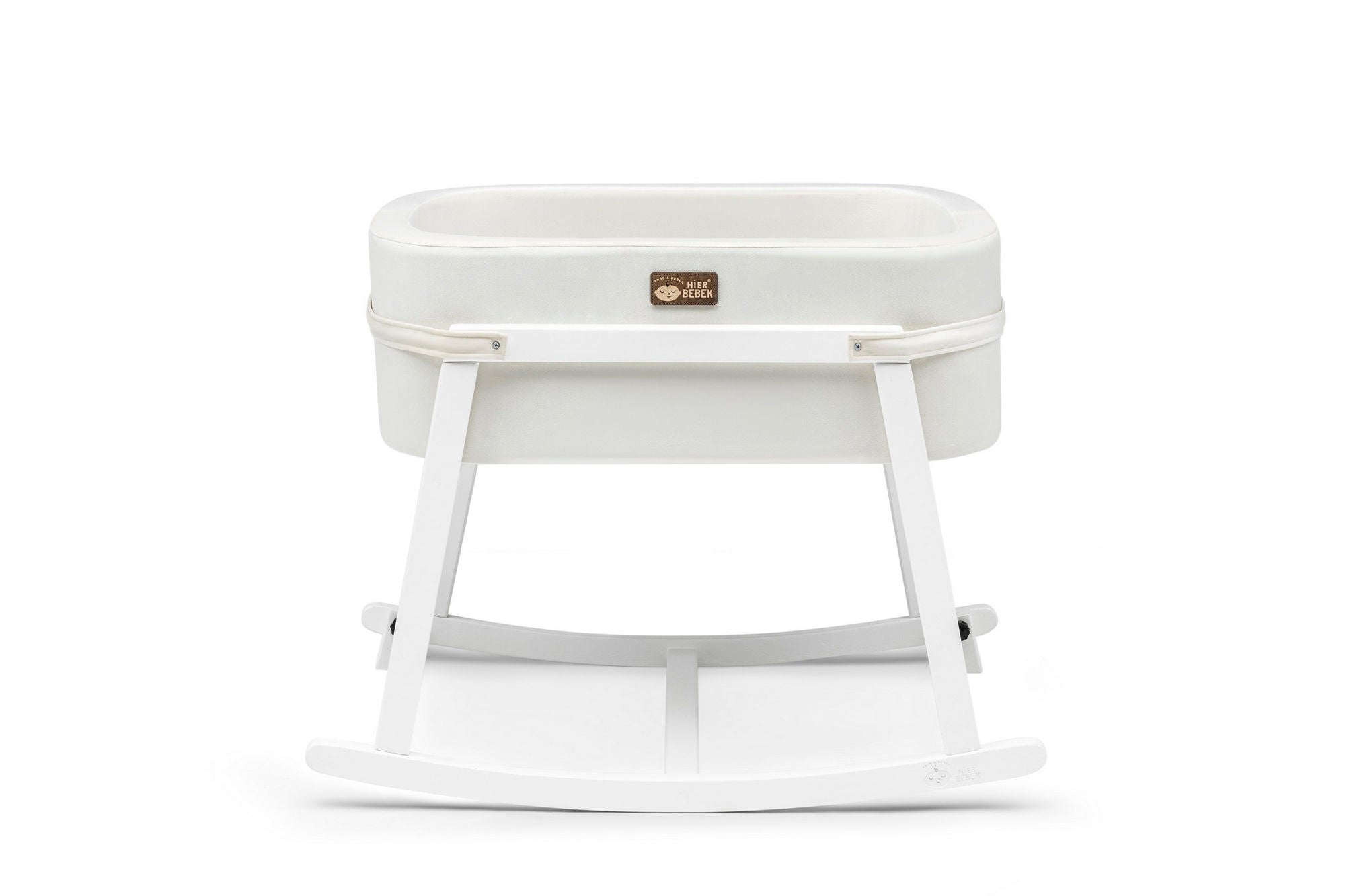 Berço – 90 cm x 70 cm x 58 cm – Branco – Madeira 100% Pinho