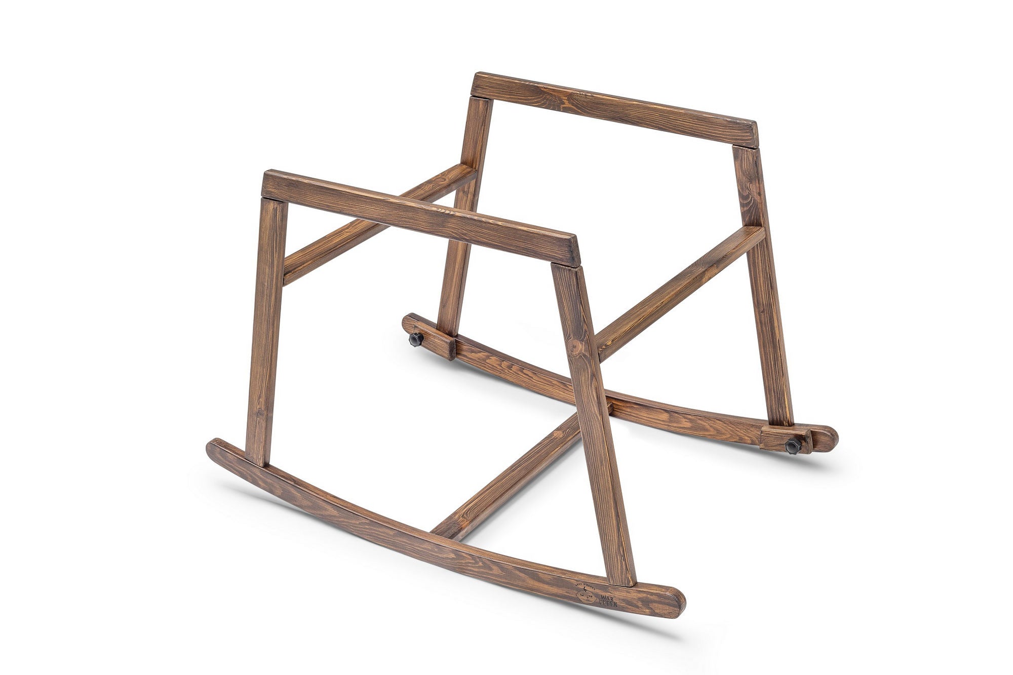 Berço – 90cm x 70cm x 58cm – Branco/Nogueira – Madeira