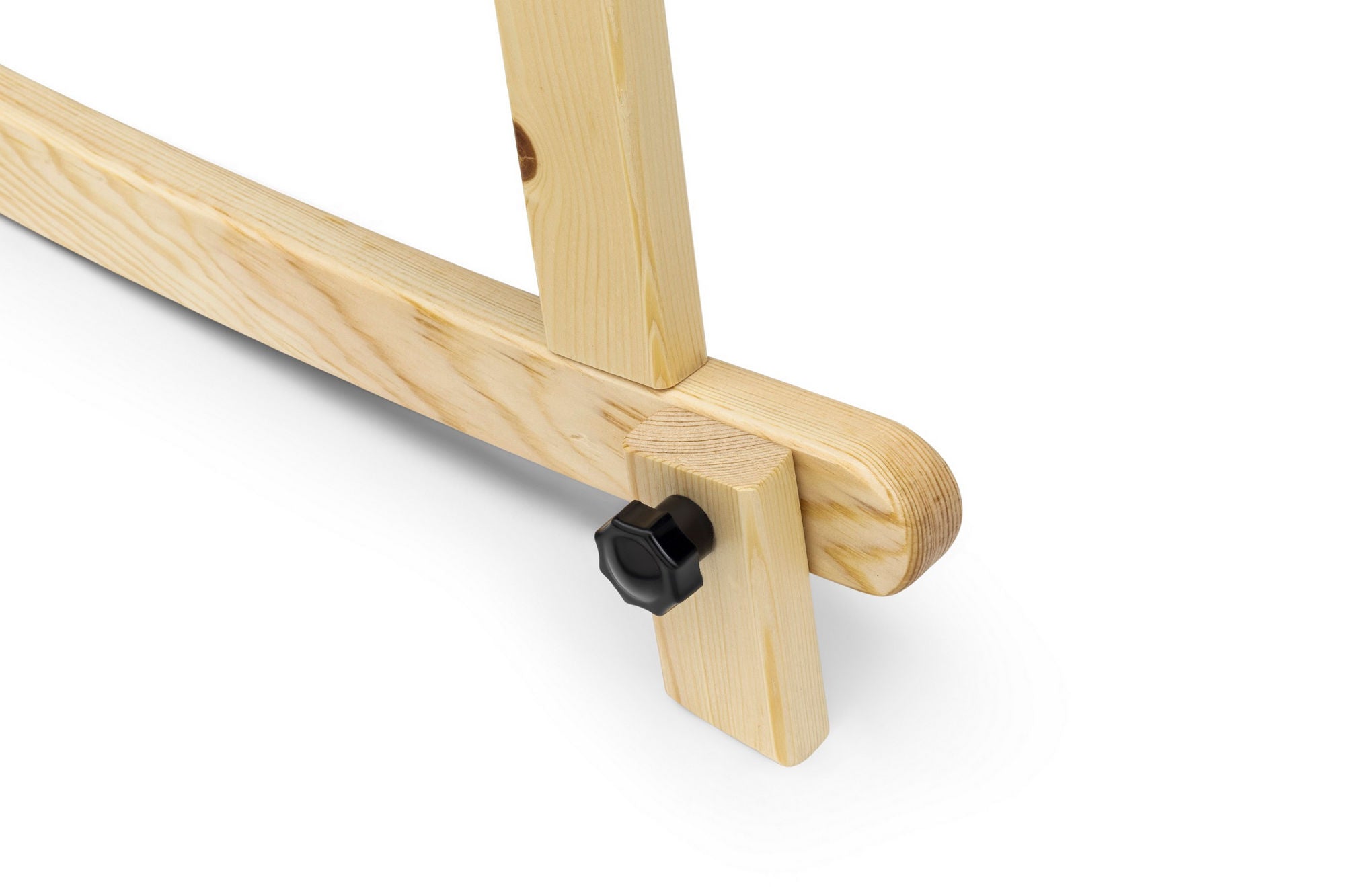 Berço – 90 cm x 70 cm – Preto/Natural – Madeira de pinho