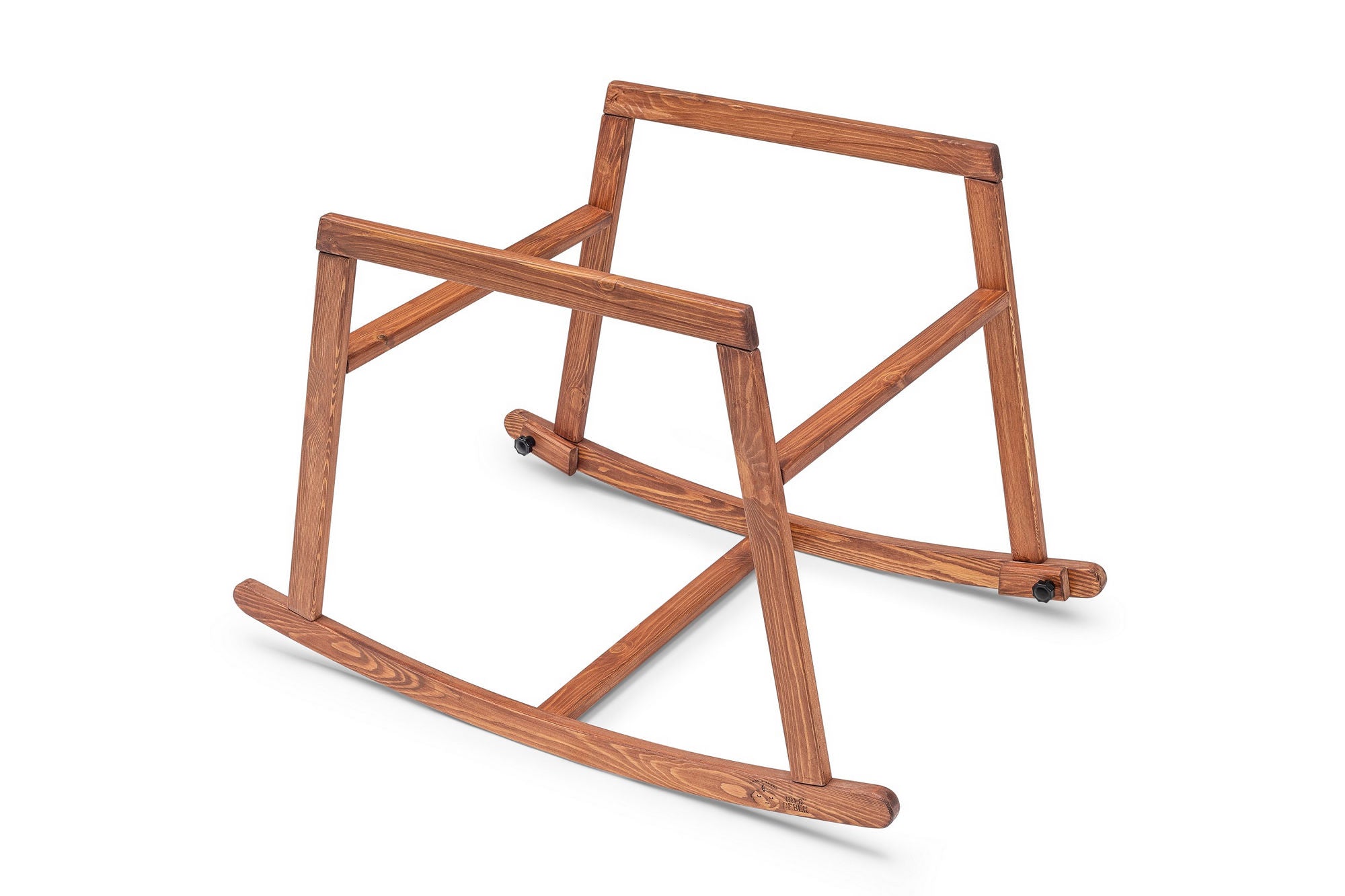 Berço – 46cm largura x 72cm profundidade – Cor-de-rosa e Carvalho – Madeira de Pinho