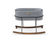 Berço – 90x58x70 cm – Cinzento e Preto – Metal e Madeira