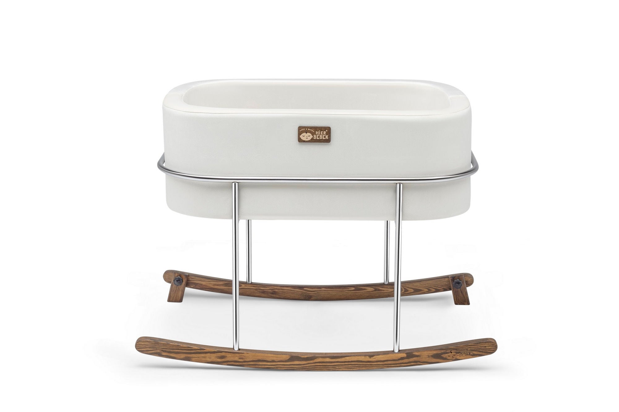Berço Metal – 90 cm x 70 cm x 58 cm – Branco e Cromado – Metálico