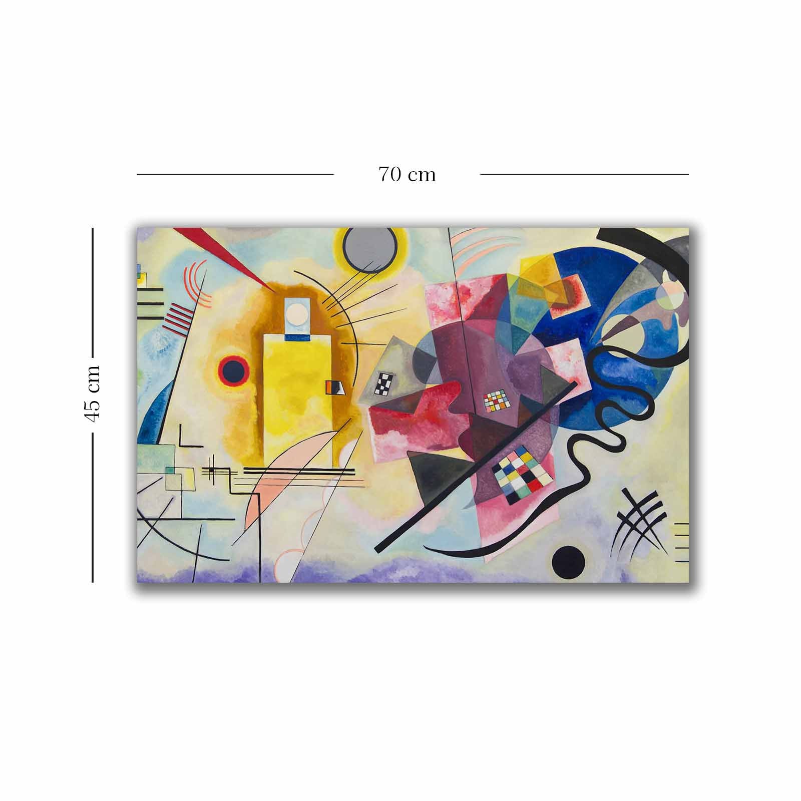 Pintura decorativa em tela – 45 x 70 cm – moldura de madeira