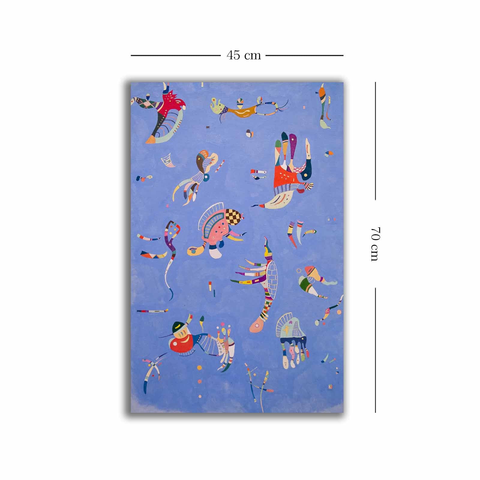 Pintura decorativa em tela – 45 x 70 cm – moldura de madeira