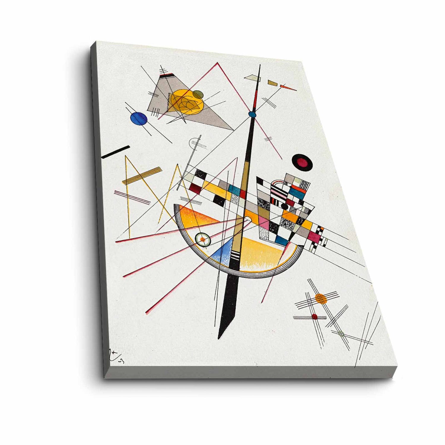 Pintura decorativa em tela – 45 x 70 cm – moldura de madeira