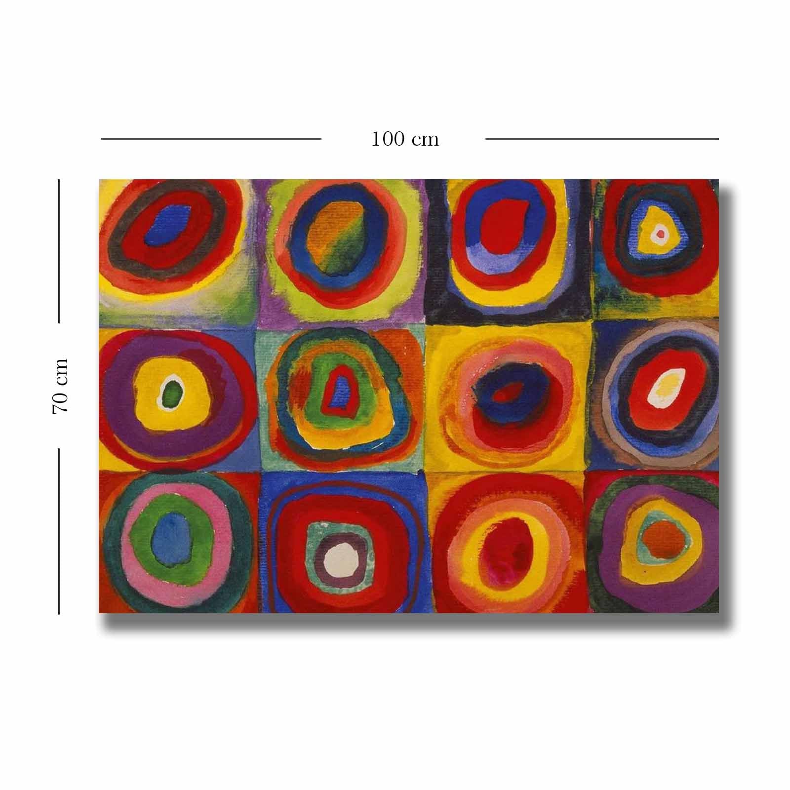 Pintura decorativa em tela – 70 x 100 cm – moldura de madeira