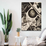 Pintura decorativa em tela – 70 x 100 cm – moldura de madeira