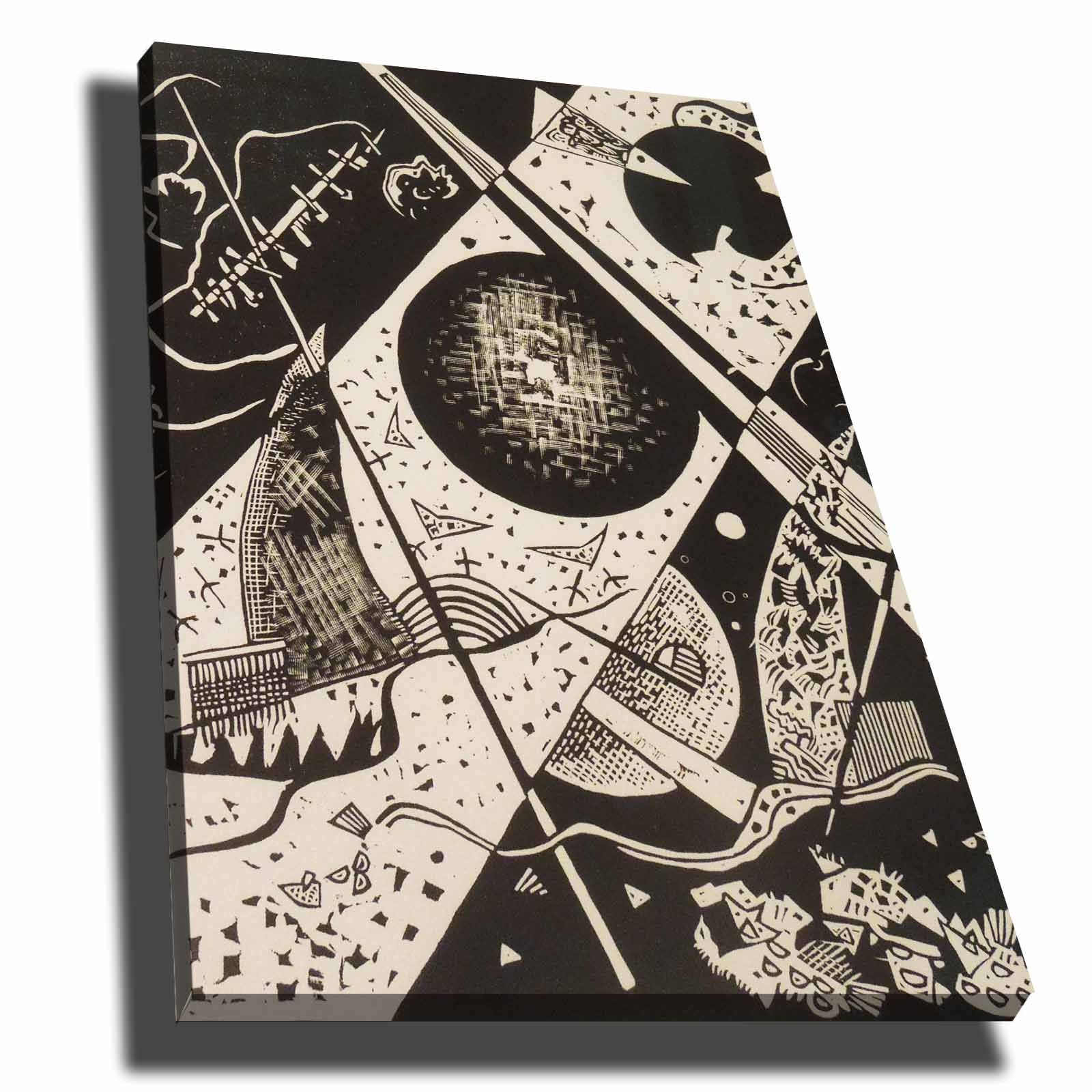 Pintura decorativa em tela – 70 x 100 cm – moldura de madeira