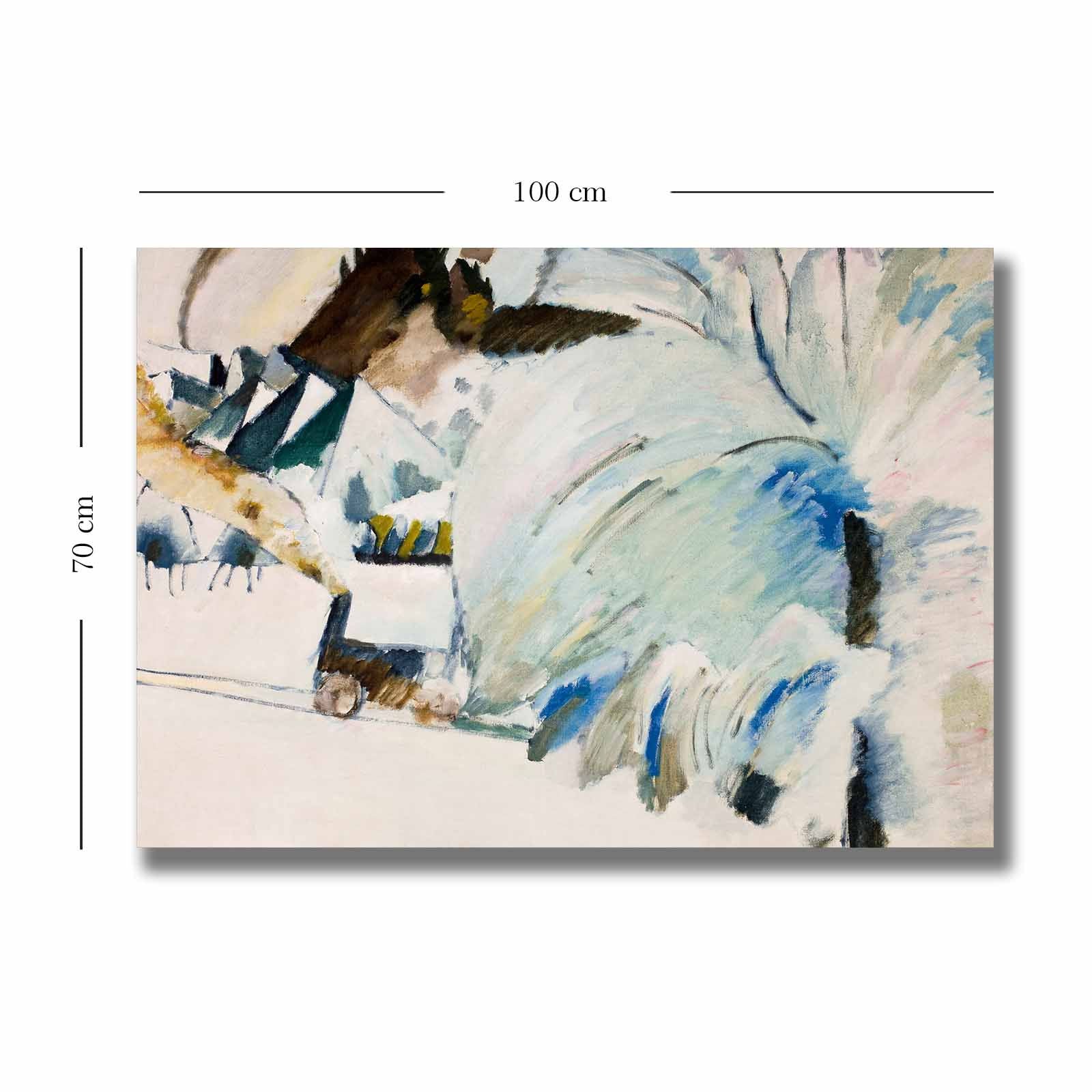 Pintura decorativa em tela – 70 x 100 cm – madeira – 100% tela, 100% moldura de madeira (2,8 cm de espessura)