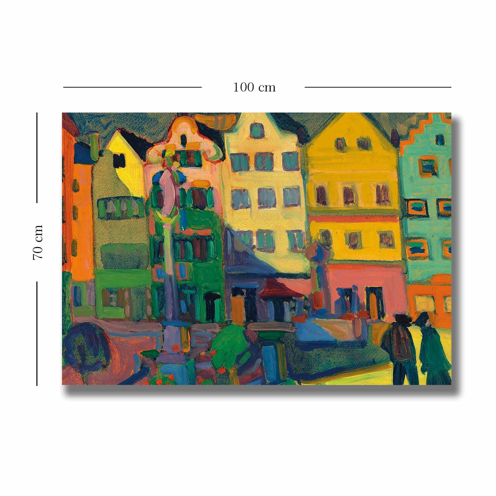 Pintura decorativa em tela – 70 x 100 cm – moldura de madeira – 100% tela