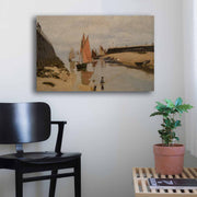 Quadro Decorativo em Tela Multicolor Monet 45x70cm - Moldura em Pinho Natural