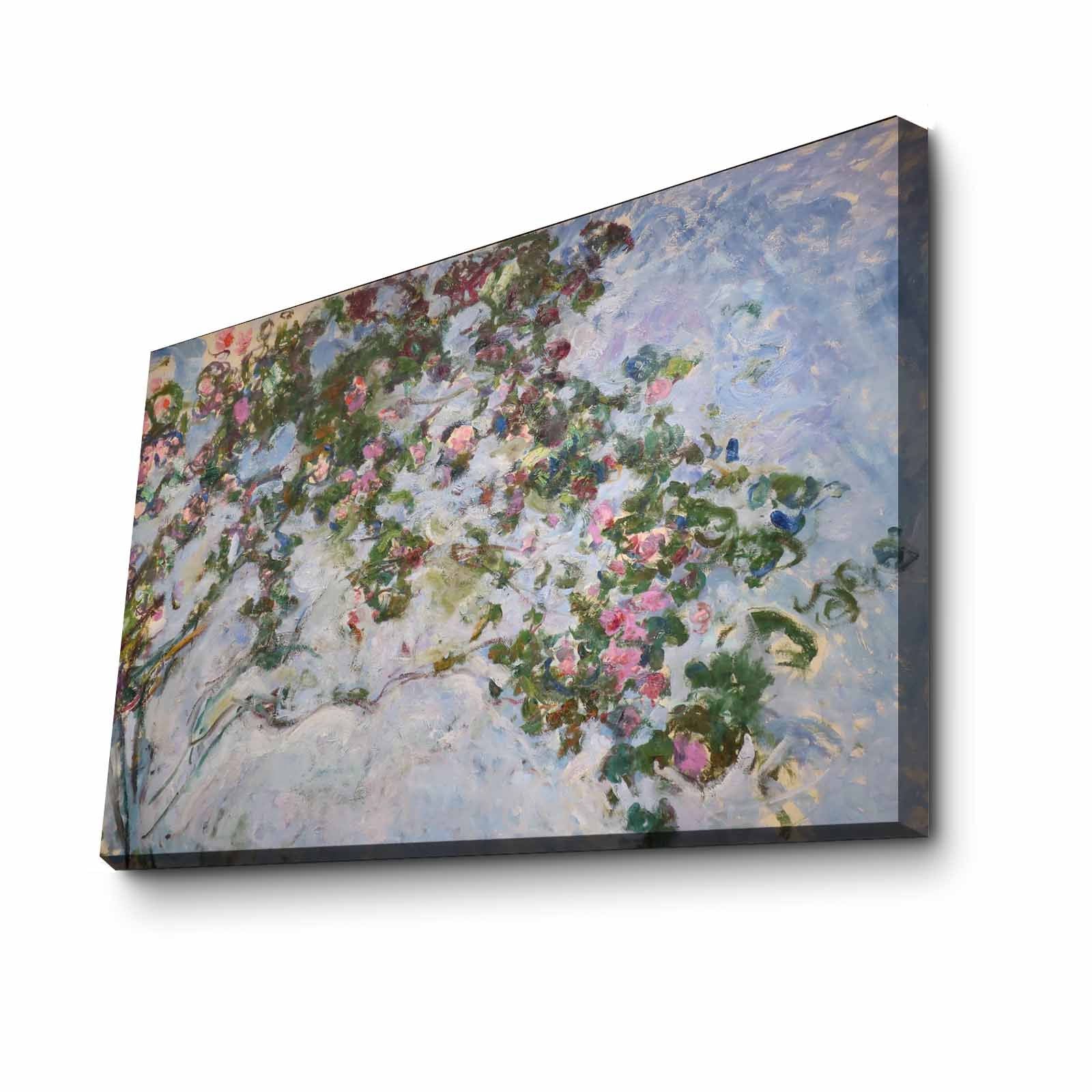 Quadro Decorativo em Tela Multicolor Monet 45x70cm - Moldura em Pinho Natural