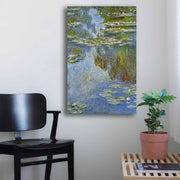 Quadro Decorativo em Tela Monet Multicolor 45x70cm - Moldura em Pinho Natural
