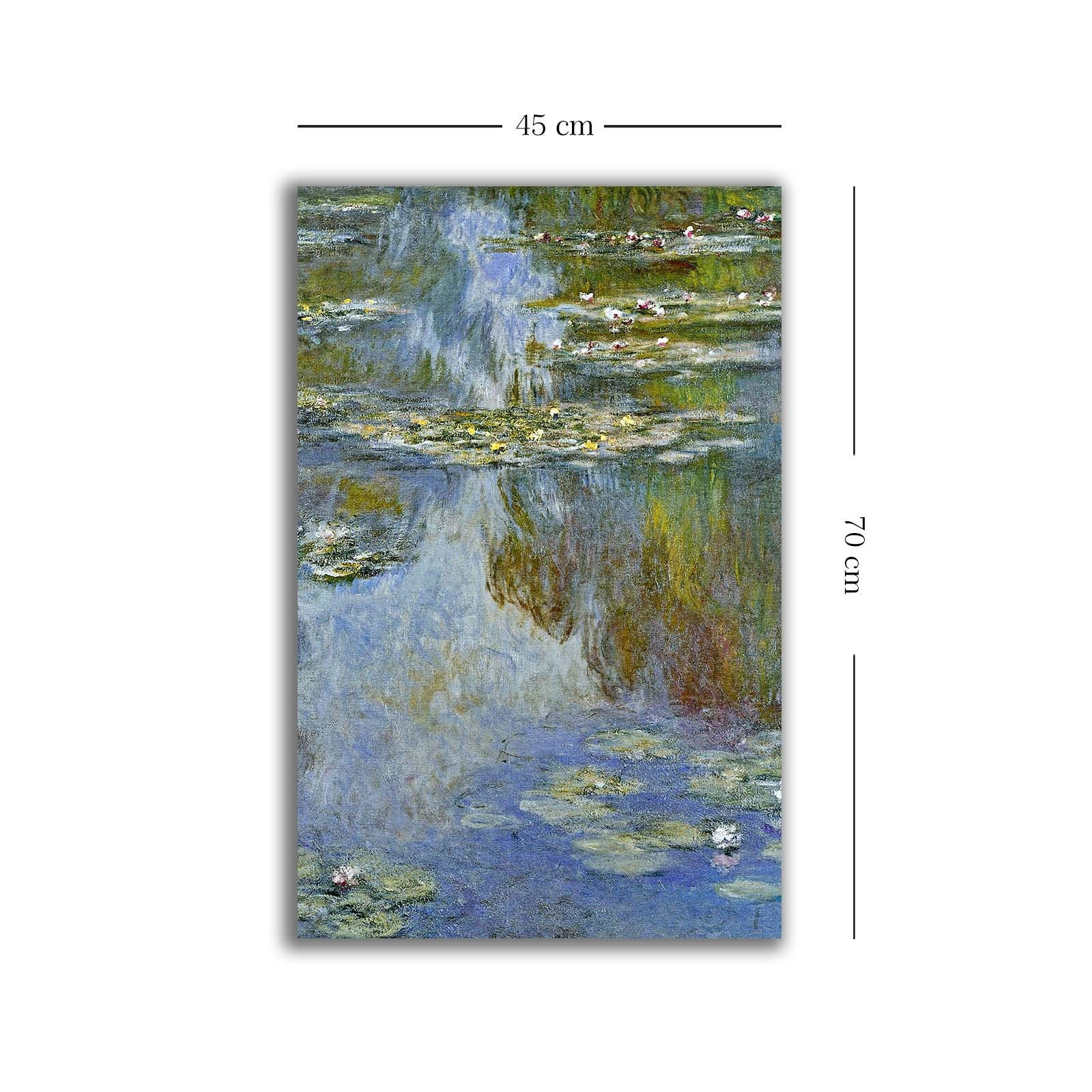 Quadro Decorativo em Tela Monet Multicolor 45x70cm - Moldura em Pinho Natural