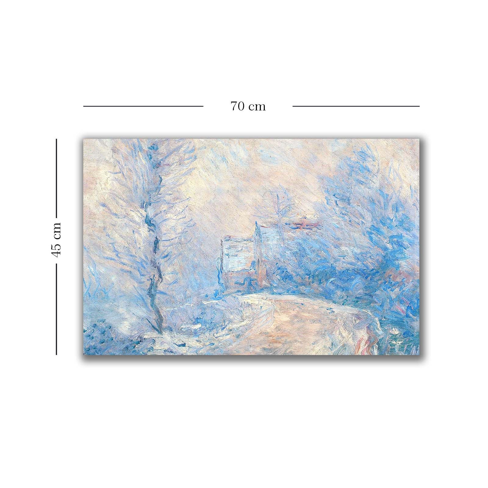 Quadro Decorativo em Tela Monet Multicolor 45x70cm - Moldura em Pinho Natural