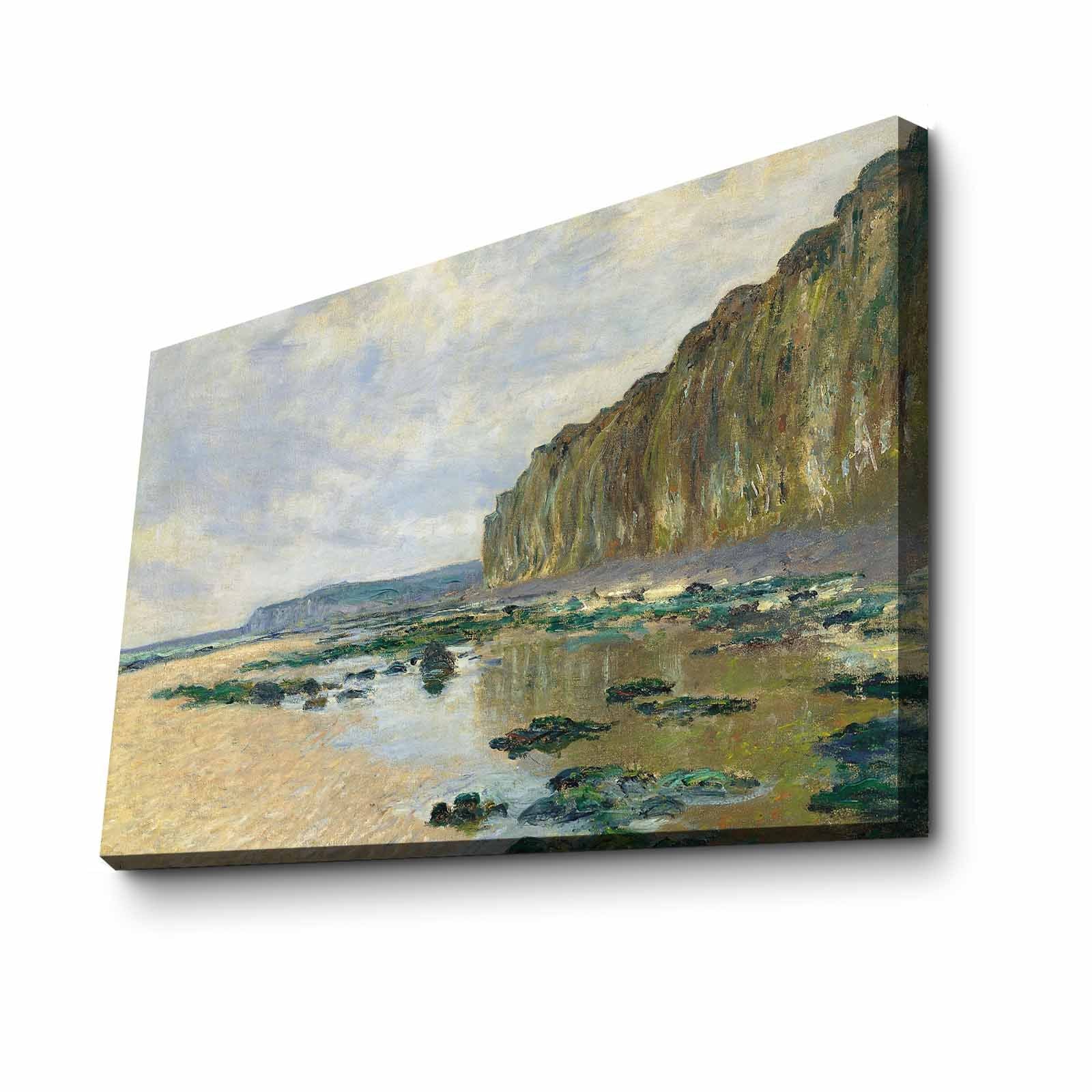 Quadro Decorativo em Tela Multicolor Monet 45x70cm - Moldura Pinho Natural