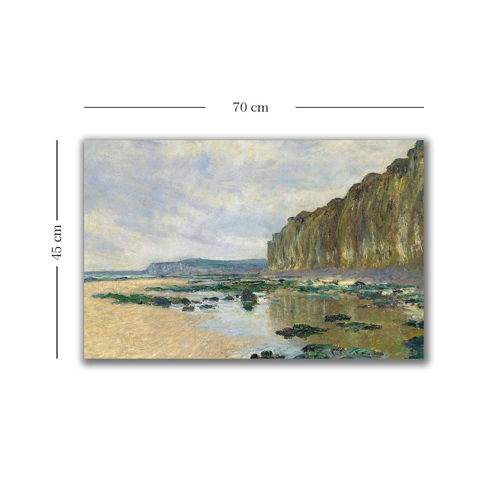 Quadro Decorativo em Tela Multicolor Monet 45x70cm - Moldura Pinho Natural