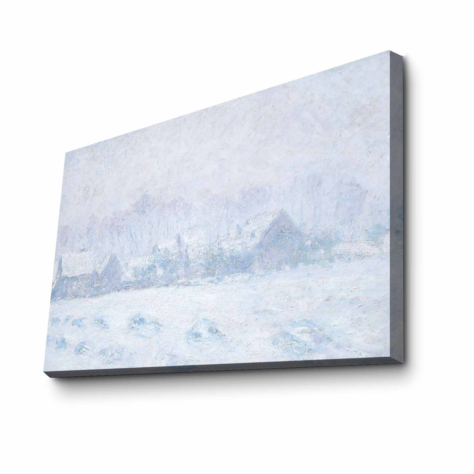 Quadro Decorativo em Tela Multicolor Monet 45x70cm - Moldura em Pinho Natural