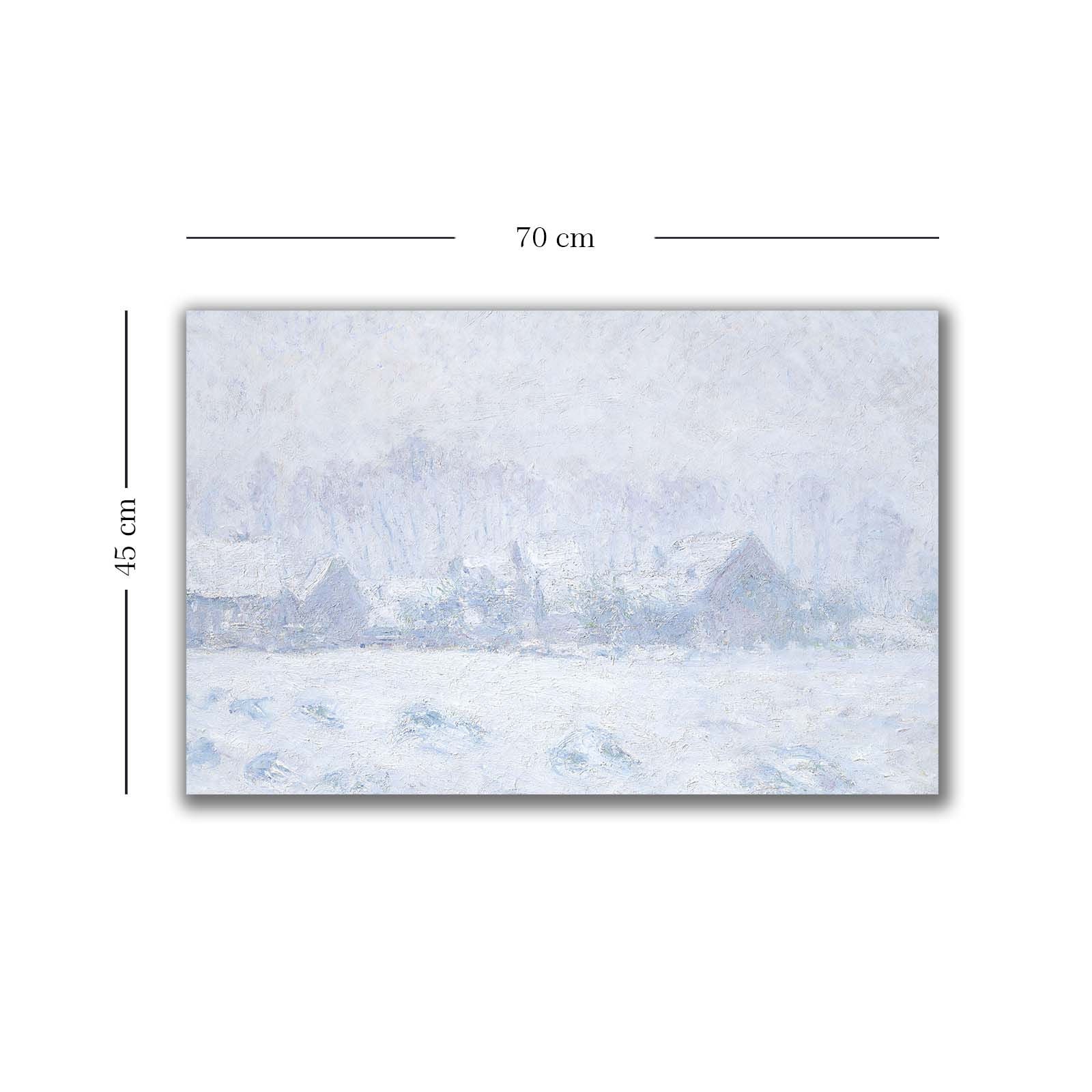 Quadro Decorativo em Tela Multicolor Monet 45x70cm - Moldura em Pinho Natural