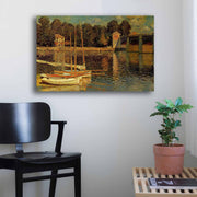 Quadro Decorativo em Tela Multicolor Monet 45x70cm - Moldura Pinho Natural