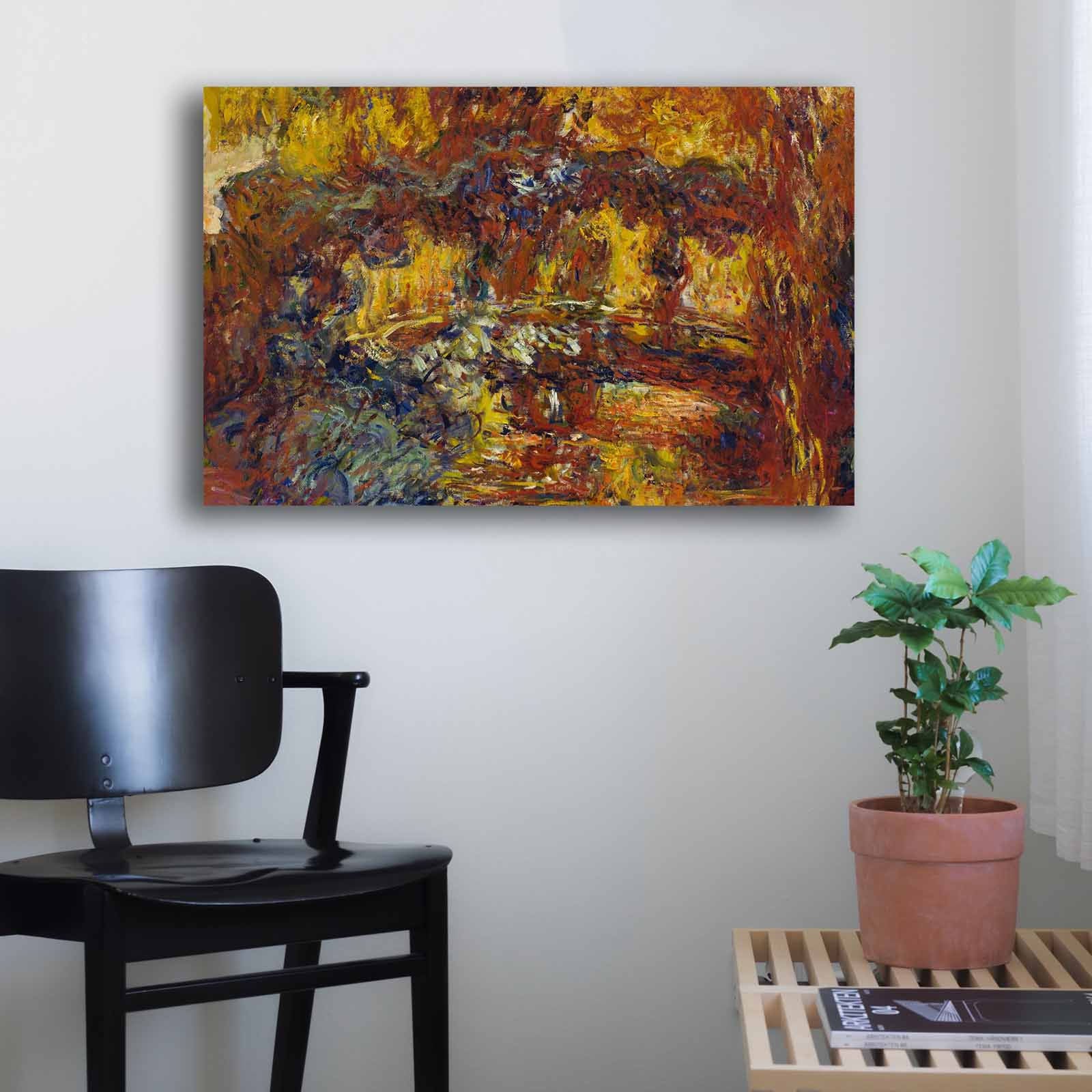 Quadro em Tela Decorativo Multicolor 45x70 cm, Tela 100% (2,8 mm) com Moldura em Madeira de Pinho