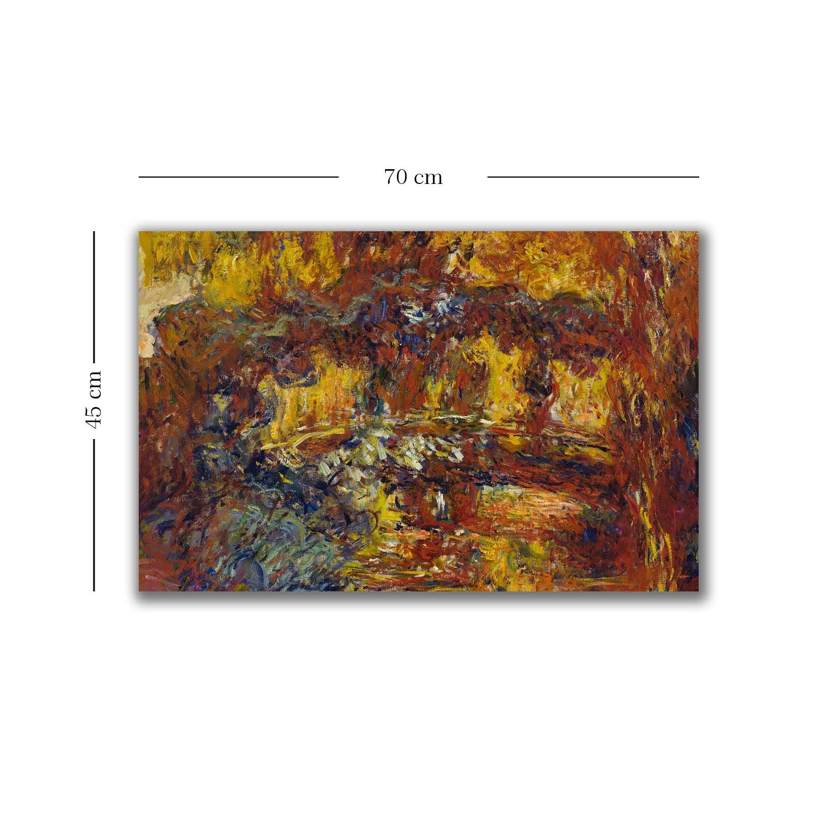 Quadro em Tela Decorativo Multicolor 45x70 cm, Tela 100% (2,8 mm) com Moldura em Madeira de Pinho