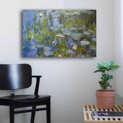 Quadro Decorativo em Tela Multicolor Monet 45x70cm - Moldura Pinho Natural