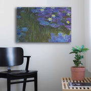 Quadro Decorativo em Tela Multicolor Monet 45x70cm - Moldura Pinho Natural