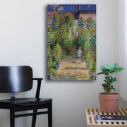 Quadro Decorativo em Tela Multicolor Monet 45x70cm - Moldura Pinho Natural