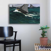 Quadro Decorativo em Tela Multicolor Monet 45x70cm - Moldura Pinho Natural