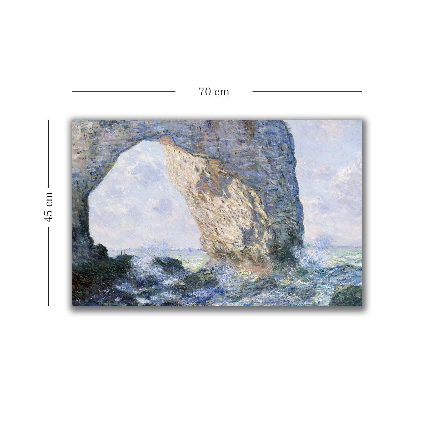 Quadro Decorativo em Tela Multicolor Monet 45x70cm - Moldura Pinho Natural