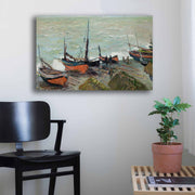Quadro Decorativo em Tela Multicolor Monet 45x70cm - Moldura Pinho Natural