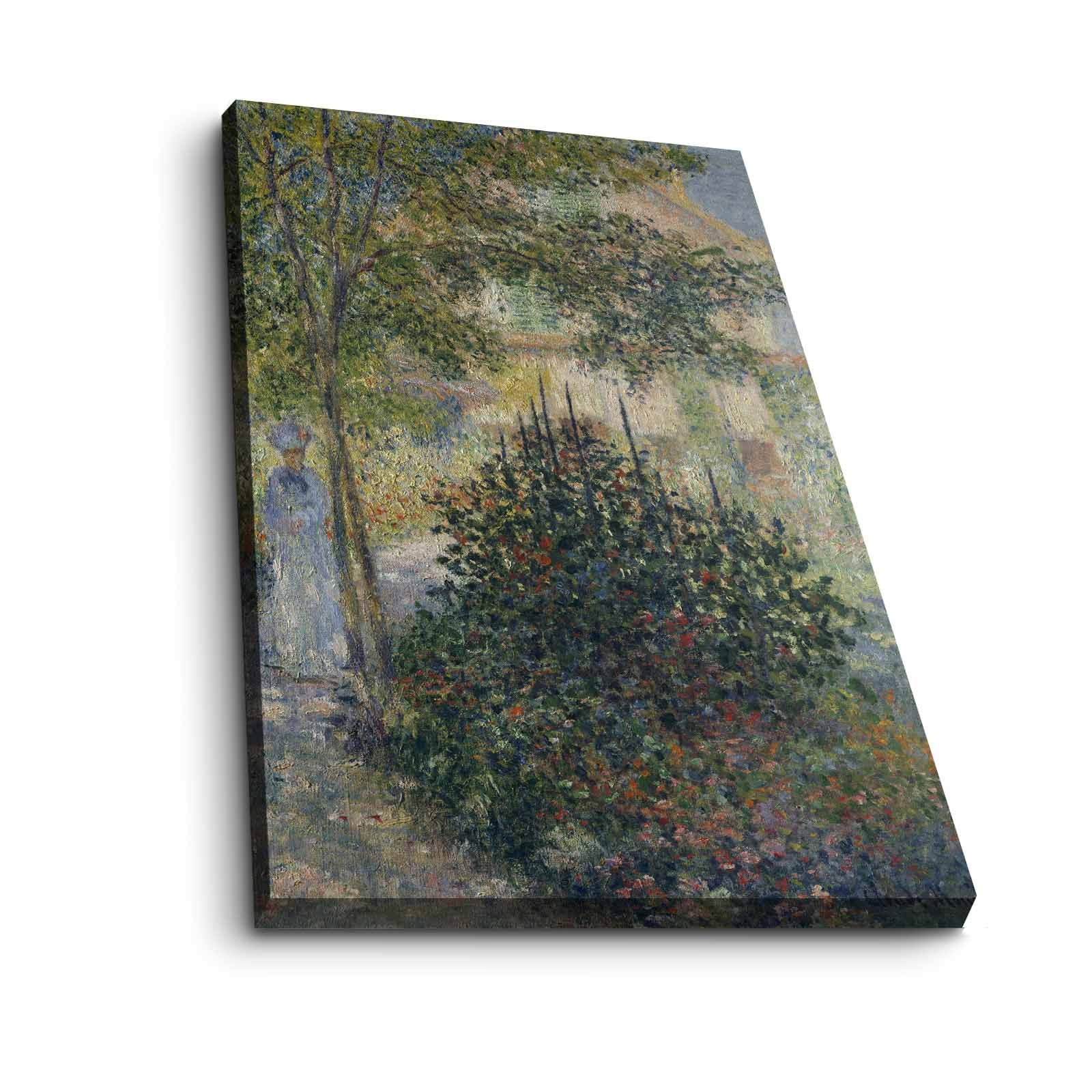 Quadro Decorativo em Tela Multicolor Monet 45x70cm - Moldura Pinho Natural