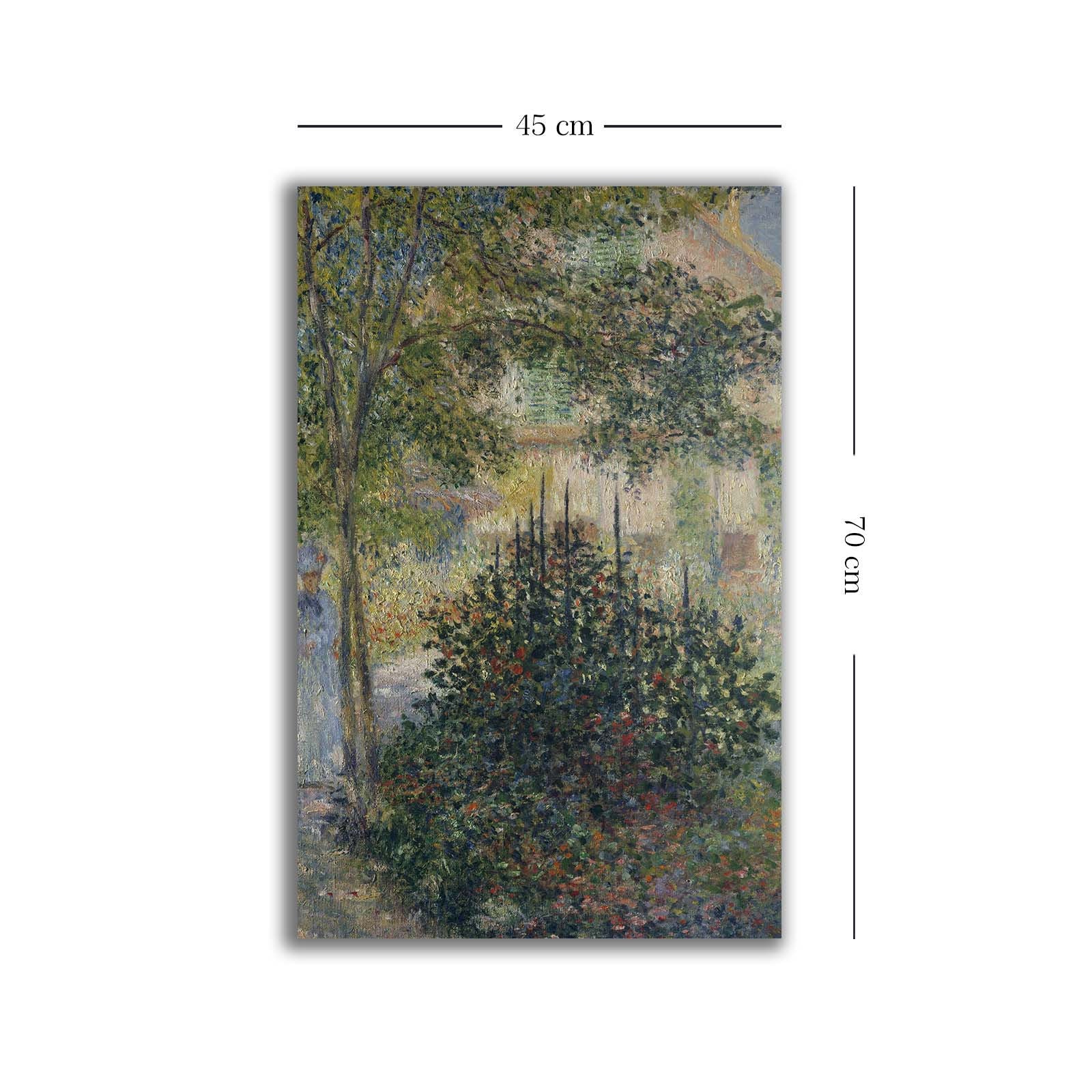 Quadro Decorativo em Tela Multicolor Monet 45x70cm - Moldura Pinho Natural