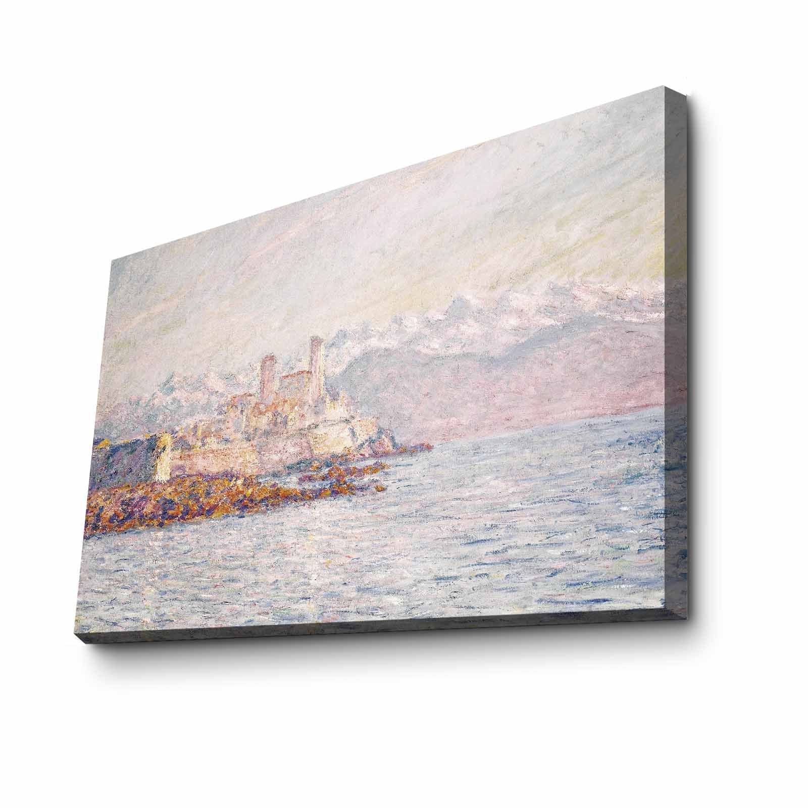 Quadro Decorativo em Tela Multicolor Monet 45x70cm - Moldura Pinho Natural