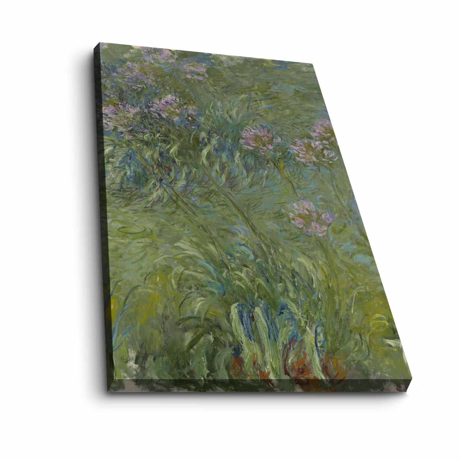 Quadro Decorativo em Tela Multicolor Monet 45x70cm - Moldura Pinho Natural