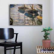 Quadro Decorativo em Tela Multicolor Monet 45x70cm - Moldura Pinho Natural