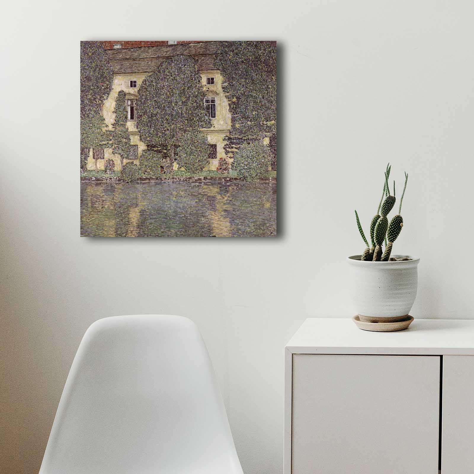 Quadro Decorativo em Tela 45x45cm - Moldura de Madeira Premium - Arte Multicolor para Decoração de Interiores