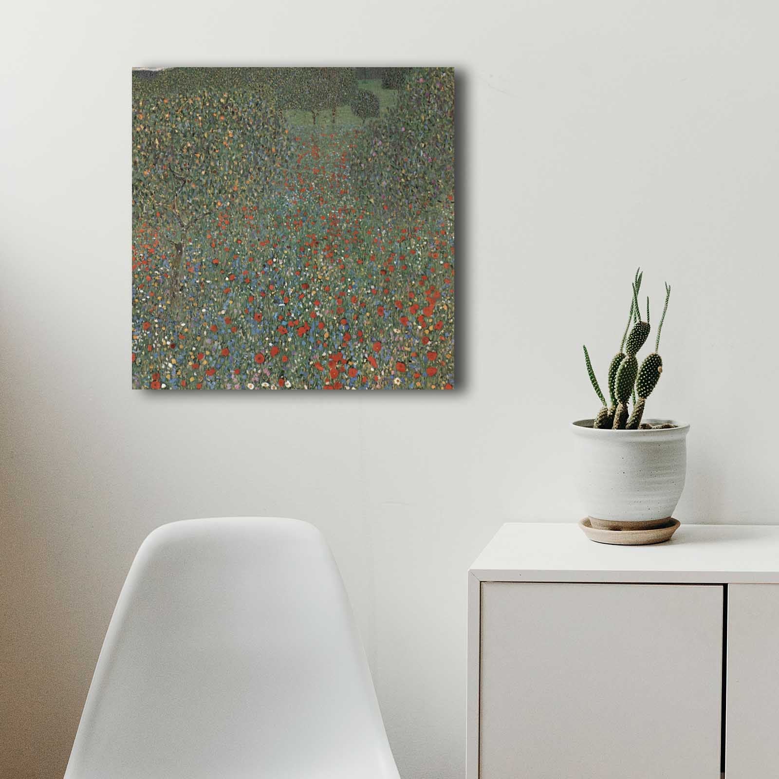 Quadro Decorativo em Tela 45x45cm - Moldura de Madeira Premium - Arte Multicolor para Decoração de Interiores