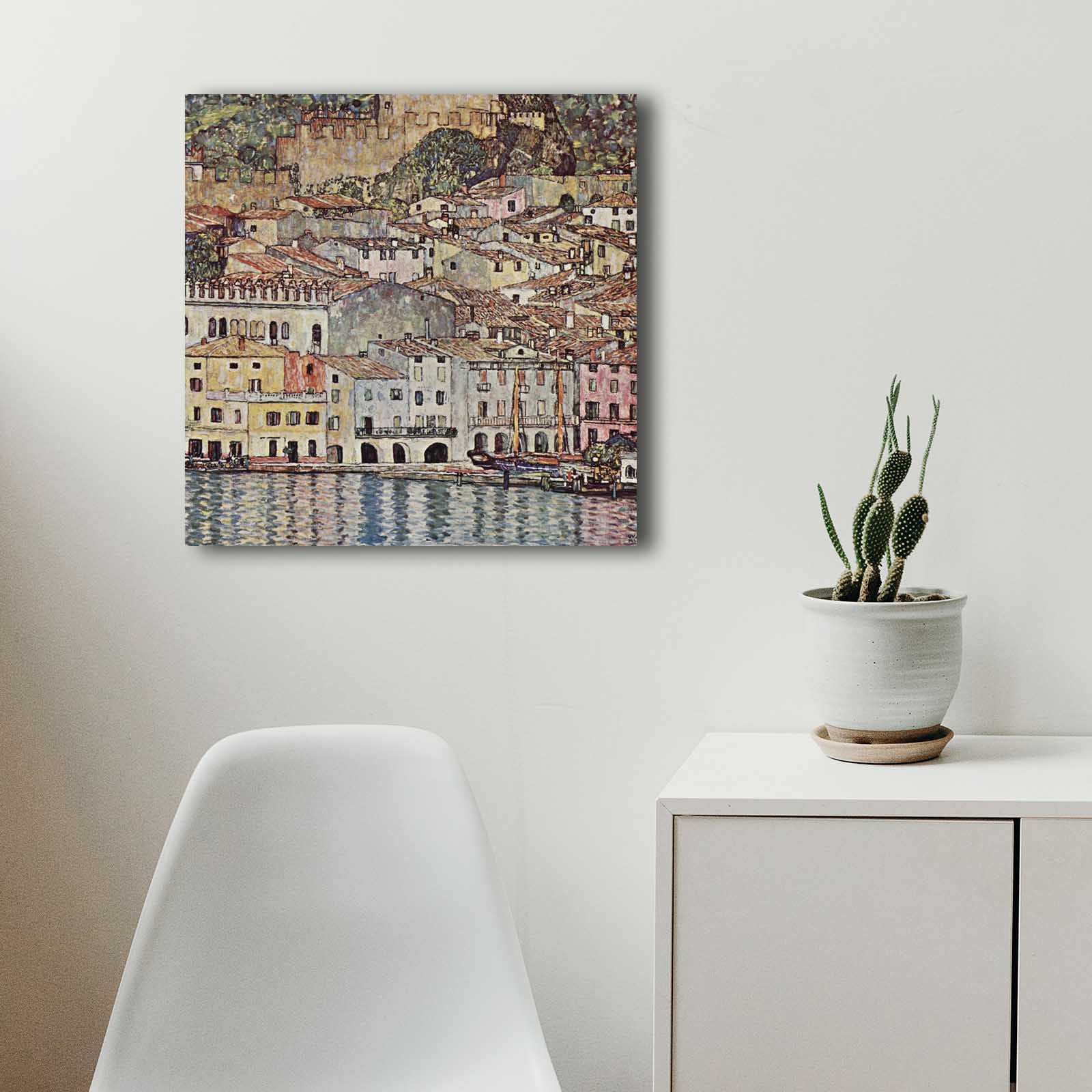 Quadro Decorativo em Tela 45x45cm - Moldura de Madeira Premium - Arte Multicolor para Decoração de Interiores