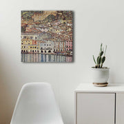 Quadro Decorativo em Tela 45x45cm - Moldura de Madeira Premium - Arte Multicolor para Decoração de Interiores