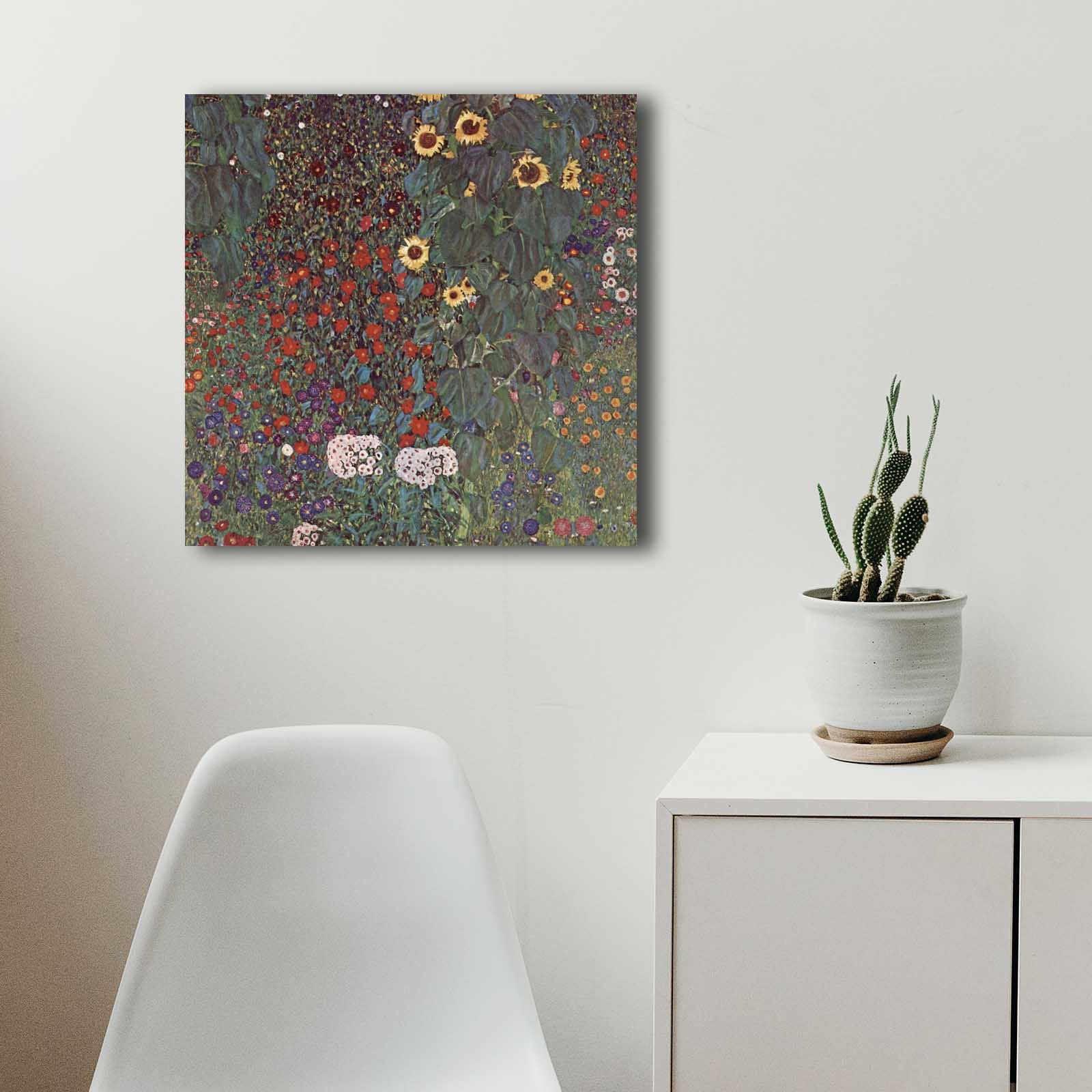 Quadro Decorativo em Tela 45x45cm - Moldura de Madeira Premium - Arte Multicolor para Decoração de Interiores
